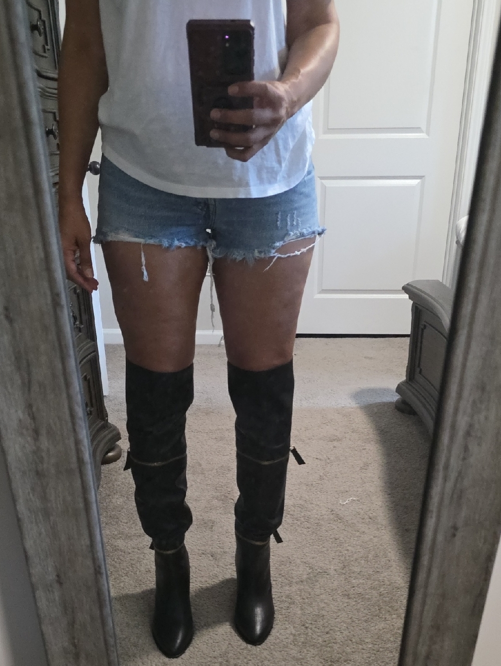 CECILIA NEW YORK Black Over-the-Knee Pointed Toe Boots